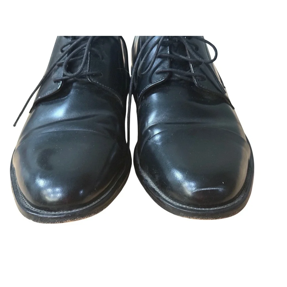 Bostonian Mens Black Leather Cap Toe Derby Dress Shoes 25030 Size‎ 9 W